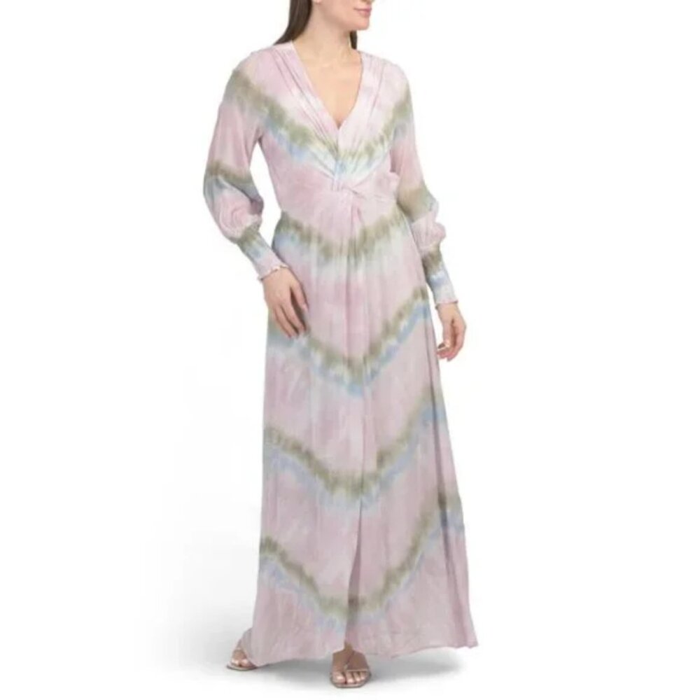 Young Fabulous & Broke Alexis Long Sleeve Tie Dye Maxi Dress